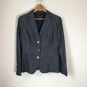 Women's Blue Blazer with Gold Buttons